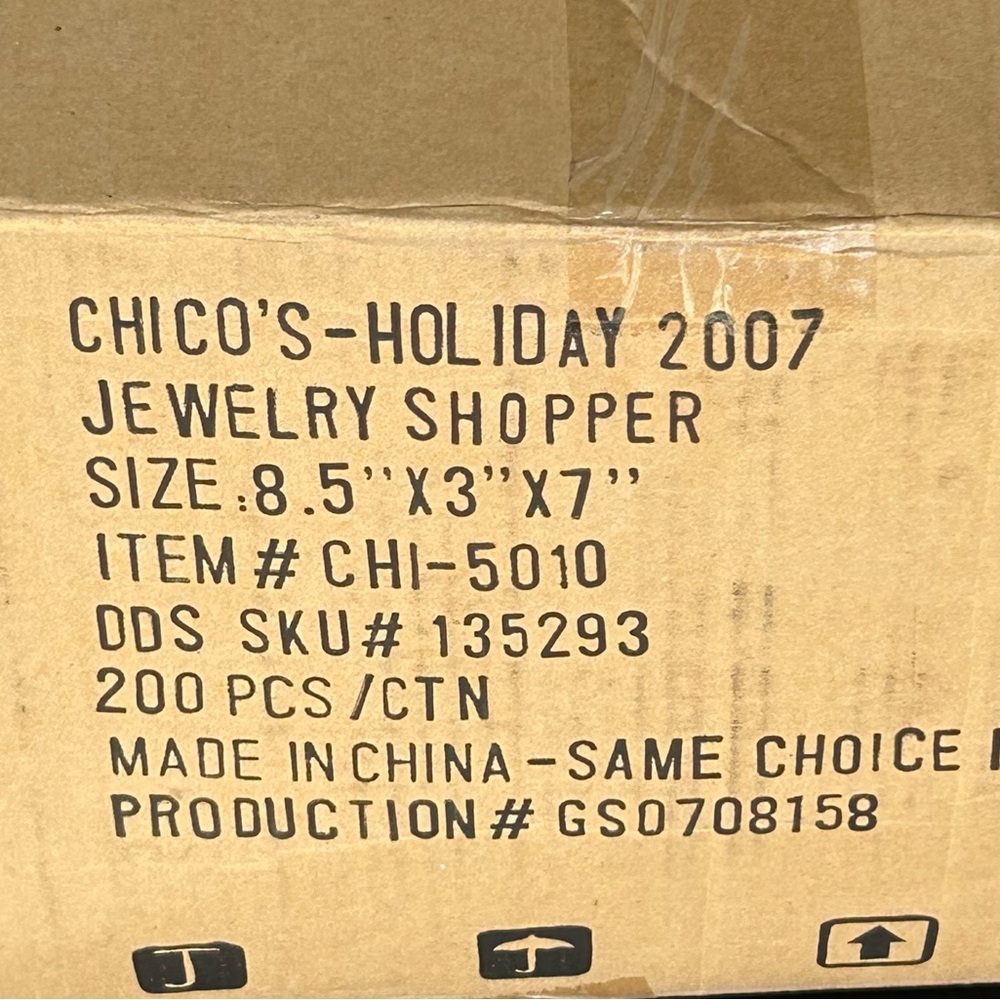 Lot 200 Chico’s Holiday 2007 Jewelry Shopper Gift Bags White Rope Handles